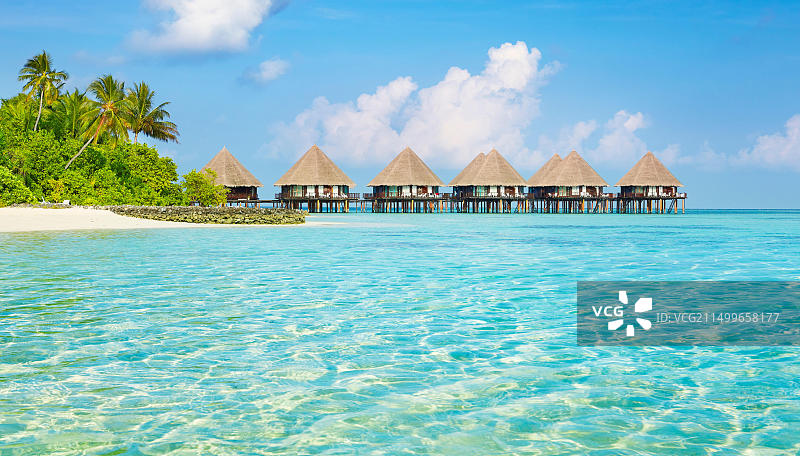 马尔代夫水上酒店图片素材