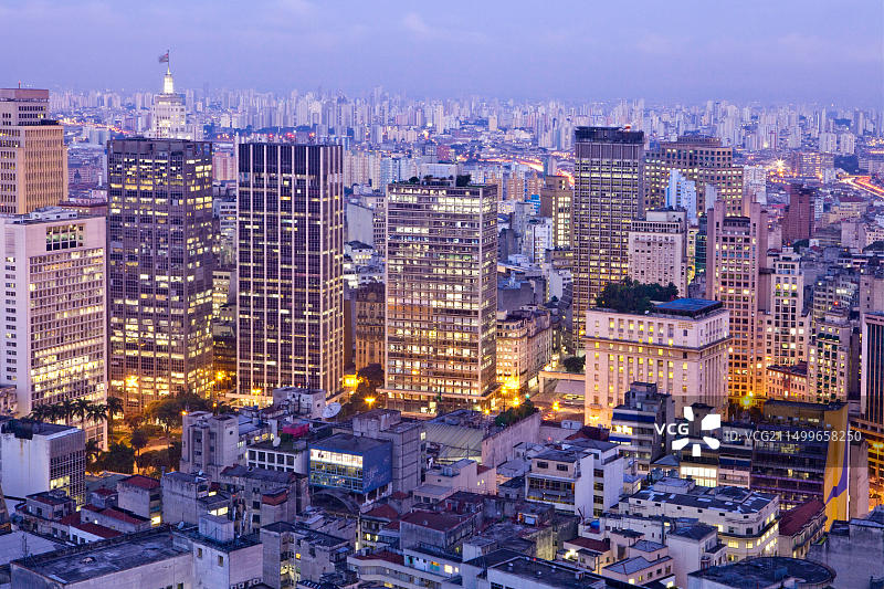 巴西圣保罗市中心地理风貌图片素材