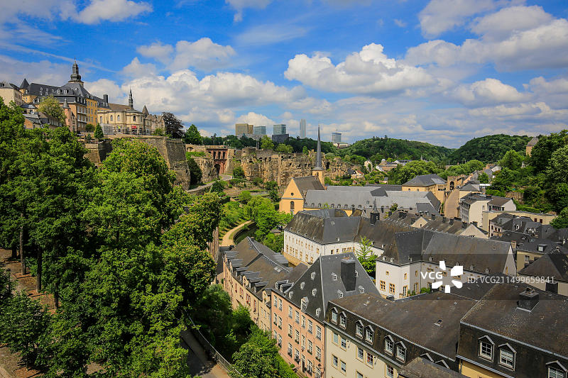 卢森堡市格伦区下城区图片素材