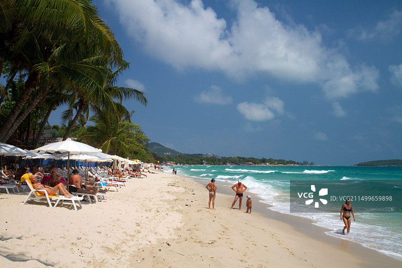 泰国苏梅岛查汶海滩的泰国湾图片素材