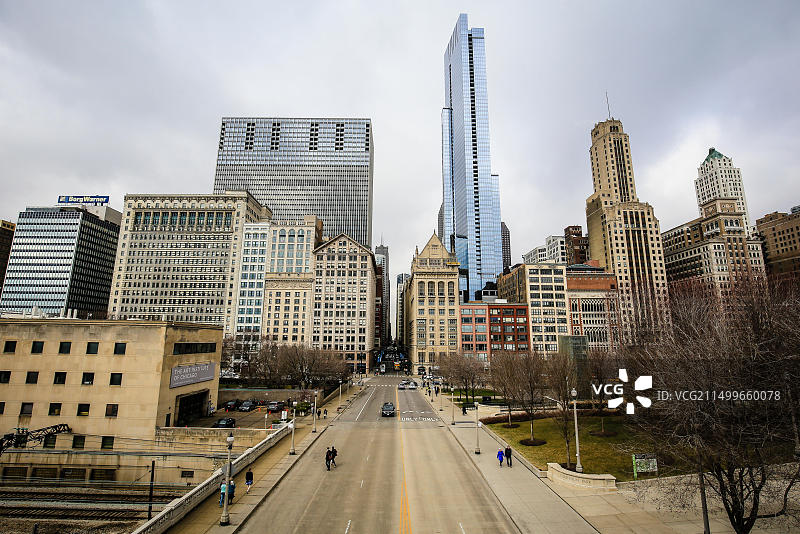 美国伊利诺伊州芝加哥城市景观图片素材
