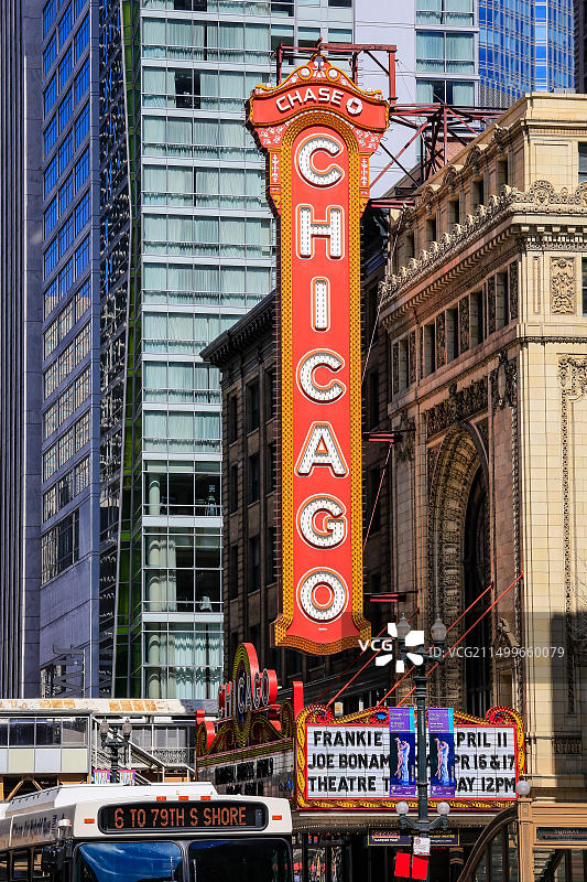 芝加哥剧院街景图片素材