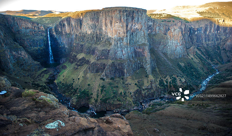 非洲莱索托的马莱楚尼亚内瀑布图片素材