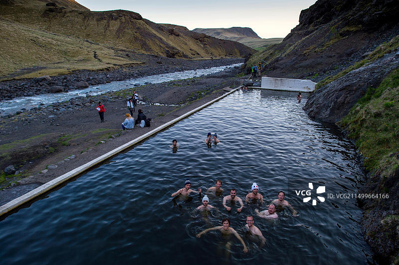 冰岛塞里雅瓦拉劳格温泉图片素材