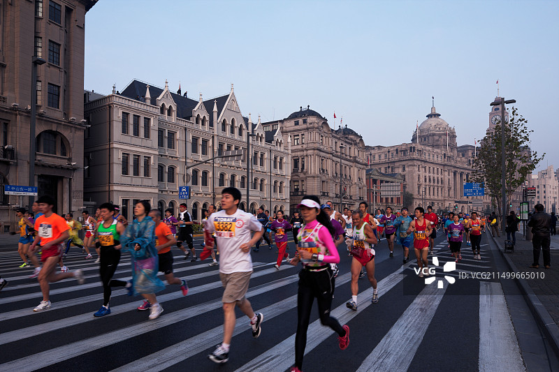 中国上海外滩城市风光旅游景点国际地标图片素材