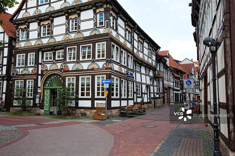 德国下萨克森州哈默尔恩历史中心图片素材