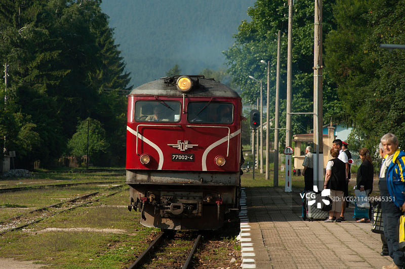 保加利亚巴尔干地区的火车旅行图片素材