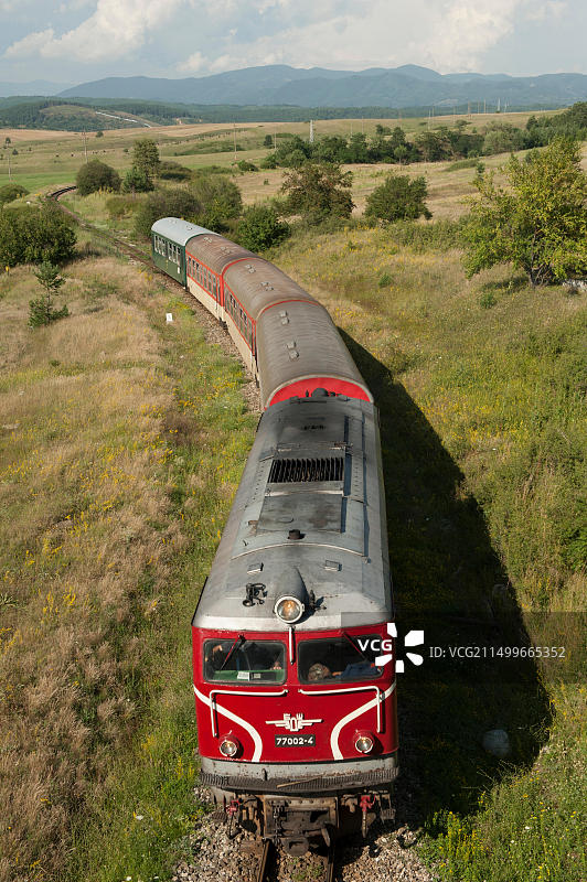 保加利亚巴尔干地区的火车旅行图片素材