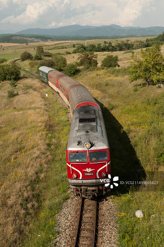 保加利亚巴尔干地区的火车旅行图片素材