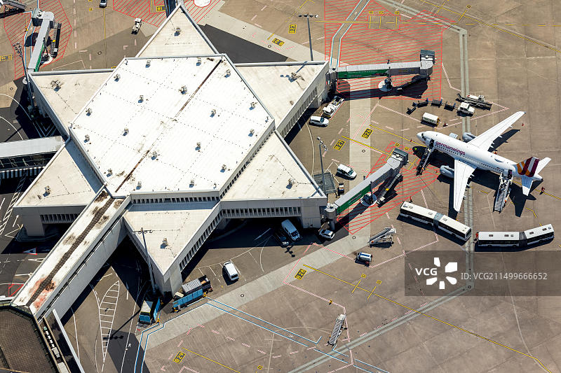 科隆/波恩“康拉德·阿登纳”机场航拍照片图片素材