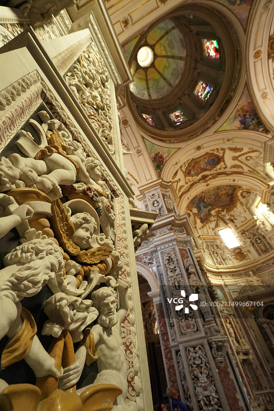 巴勒莫的巴洛克圣玛利亚耶稣教堂图片素材