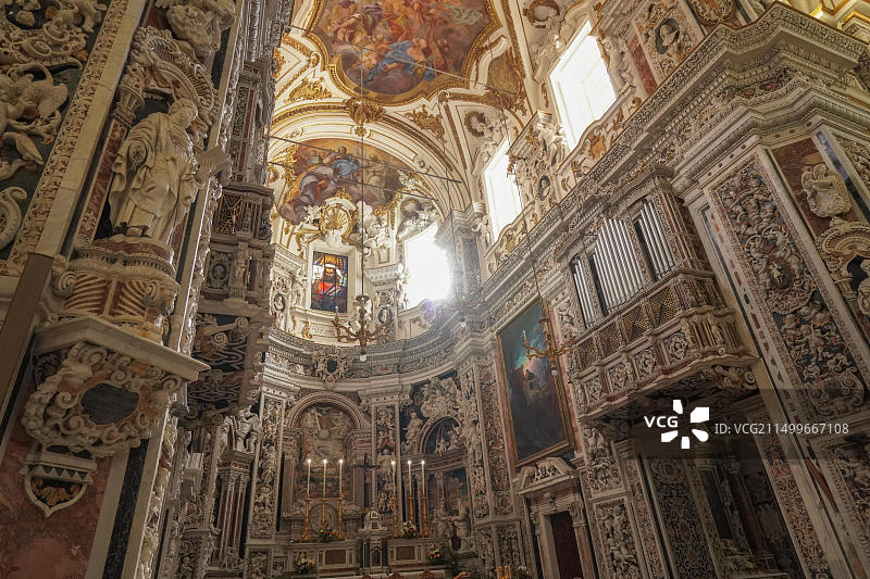 巴勒莫的巴洛克圣玛利亚耶稣教堂图片素材