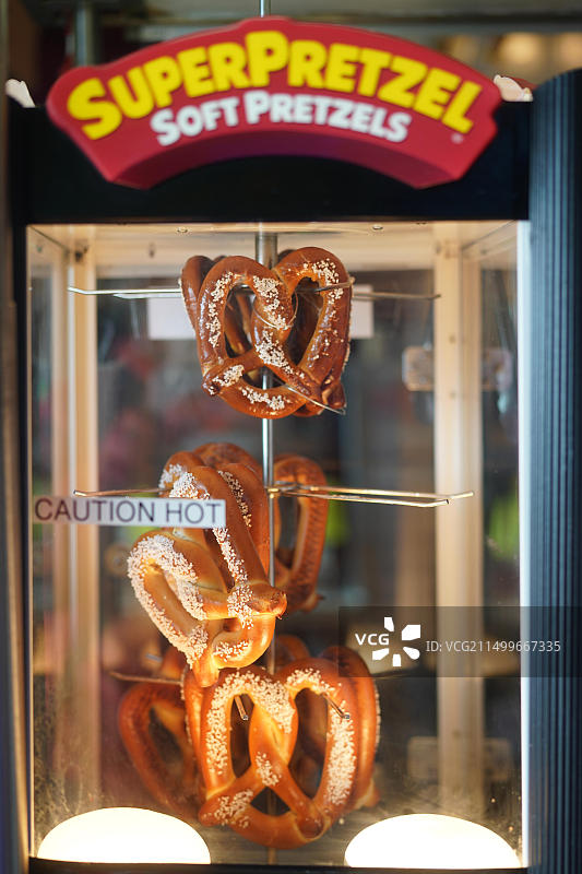 美国新泽西州阿斯伯里帕克的一些软椒盐卷饼照片图片素材