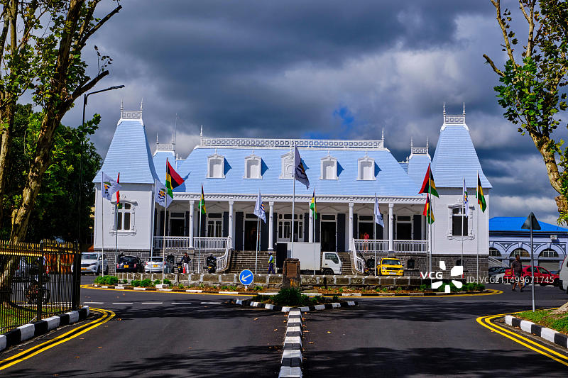 毛里求斯威廉平原区居勒皮普市政厅图片素材