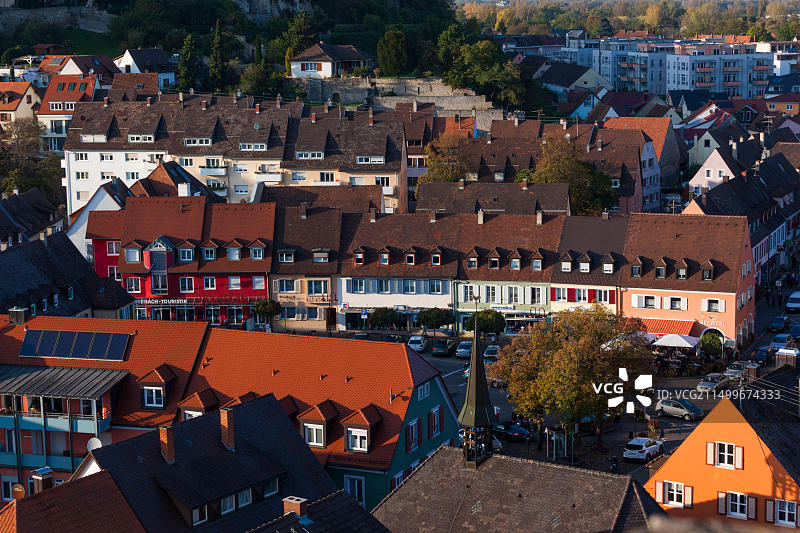 德国布赖萨赫小镇鸟瞰图片素材