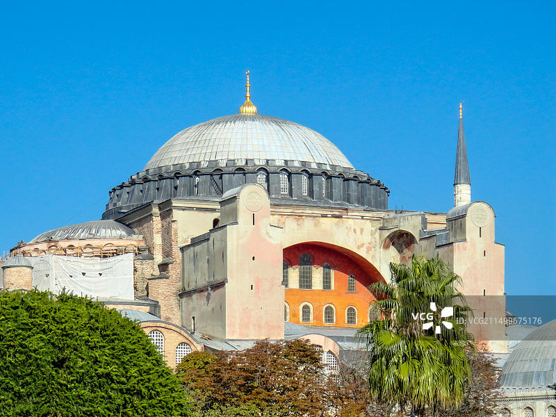 土耳其伊斯坦布尔圣索菲亚大教堂景观图片素材
