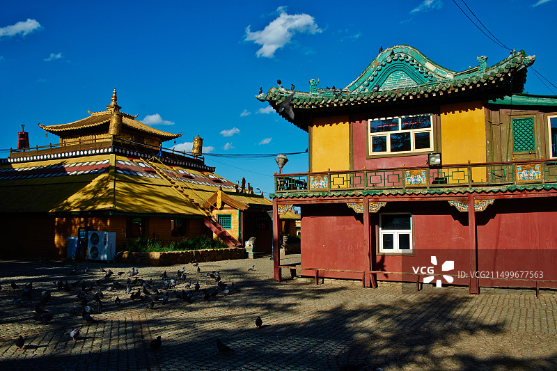 蒙古国乌兰巴托甘丹寺图片素材