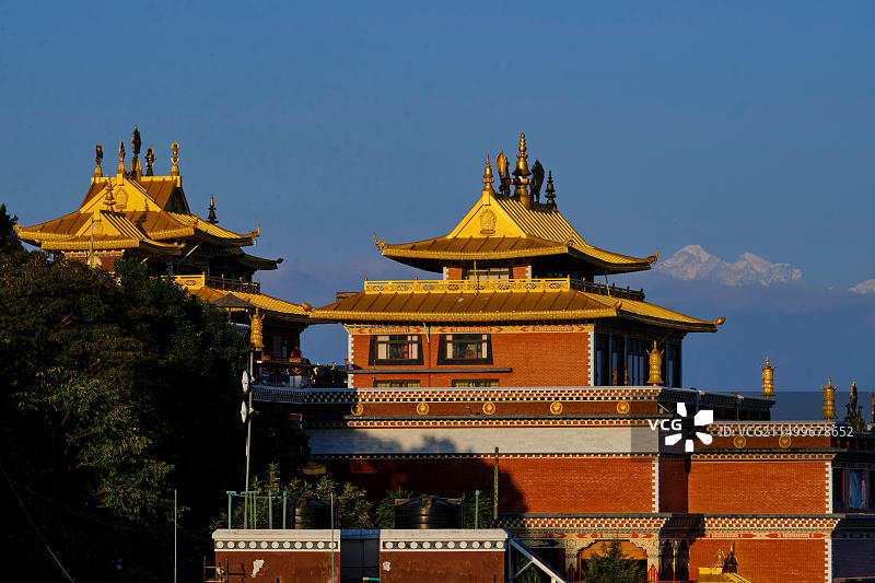 尼泊尔加德满都谷地那摩布达寺图片素材