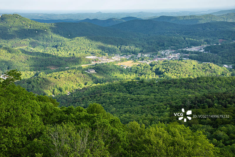 美国佐治亚州克莱顿和蓝岭山脉景观图片素材