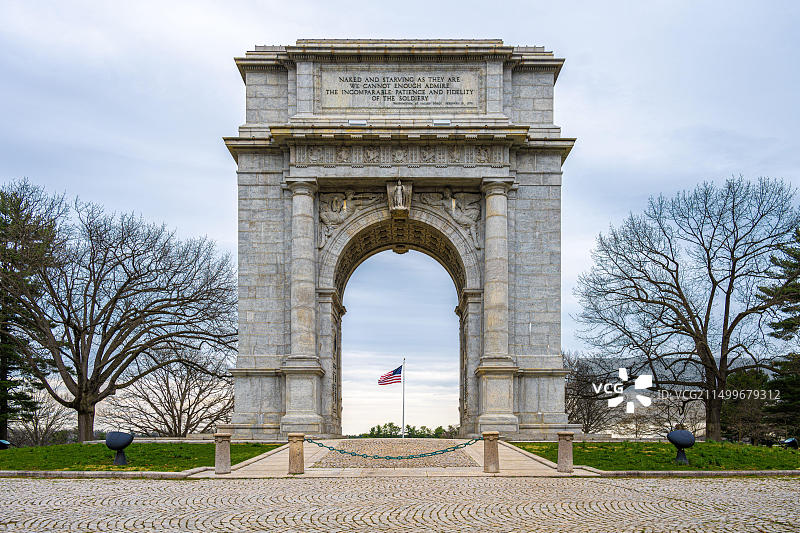 福吉谷国家历史公园的纪念拱门（美国宾夕法尼亚州）图片素材