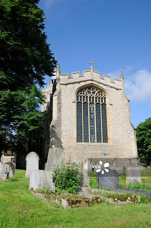 剑桥郡伯韦尔的圣玛丽教堂，现建筑多为15世纪所建图片素材