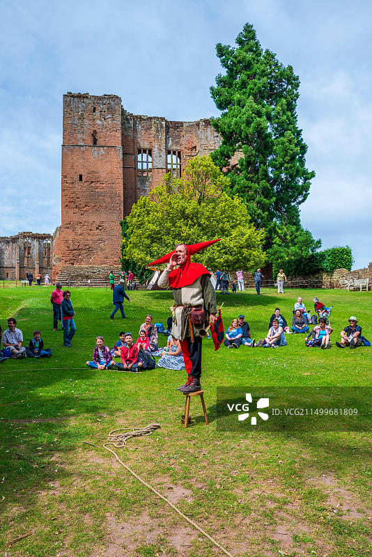 Kenilworth城堡的中世纪比武大赛图片素材