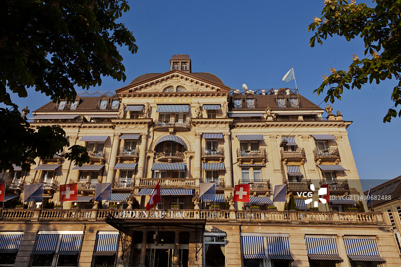 瑞士苏黎世湖畔的伊甸湖酒店图片素材