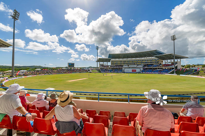 西维维安·理查兹爵士体育场的板球比赛图片素材