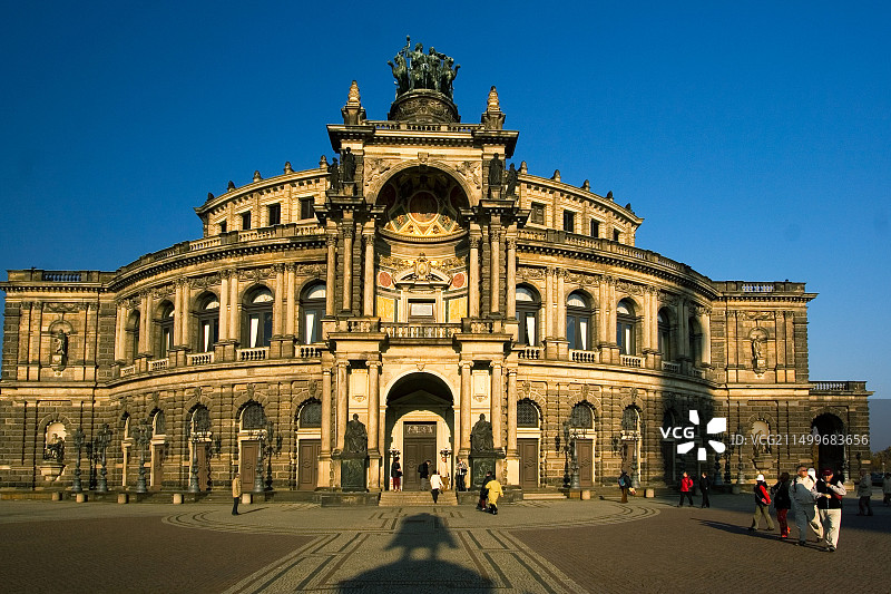萨克森州德累斯顿森珀歌剧院广场图片素材