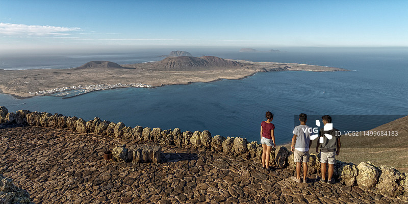 里约观景台，格拉西iosa岛，兰萨罗特岛，加那利群岛，西班牙图片素材