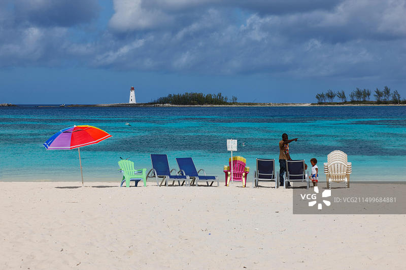 拿骚荣卡努海滩图片素材