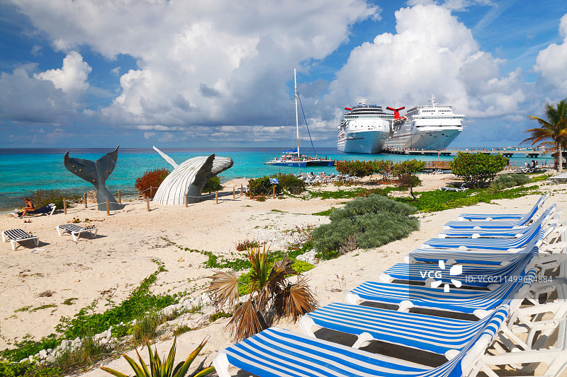 特克斯和凯科斯群岛的大特克岛图片素材