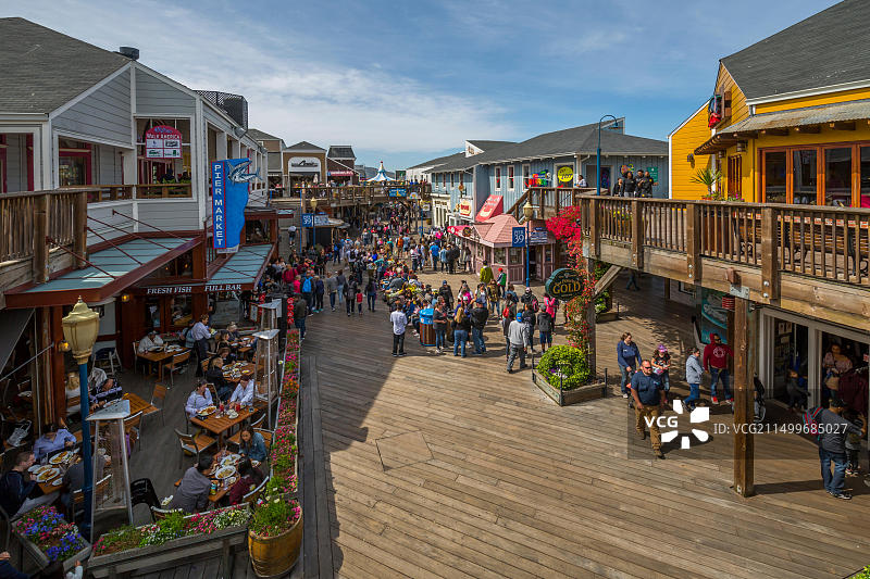 美国加利福尼亚州渔人码头39号码头景色图片素材