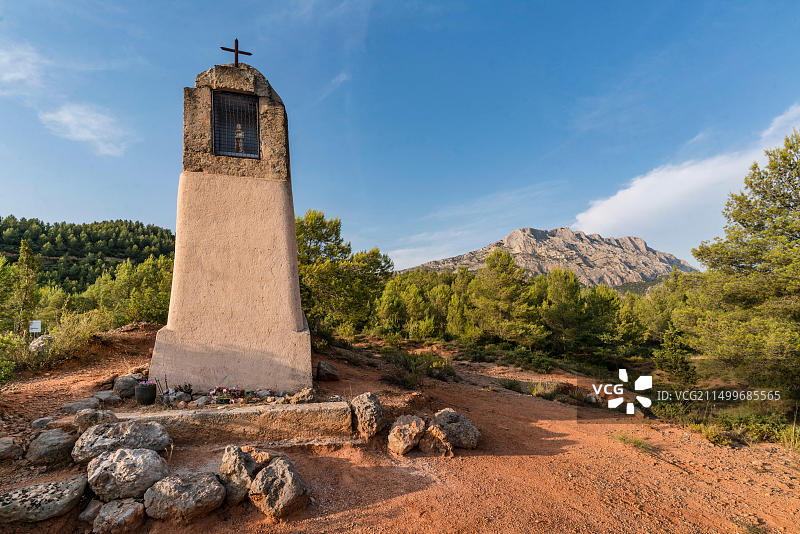 小教堂，圣维克多山，罗讷河口省，普罗旺斯，法国图片素材