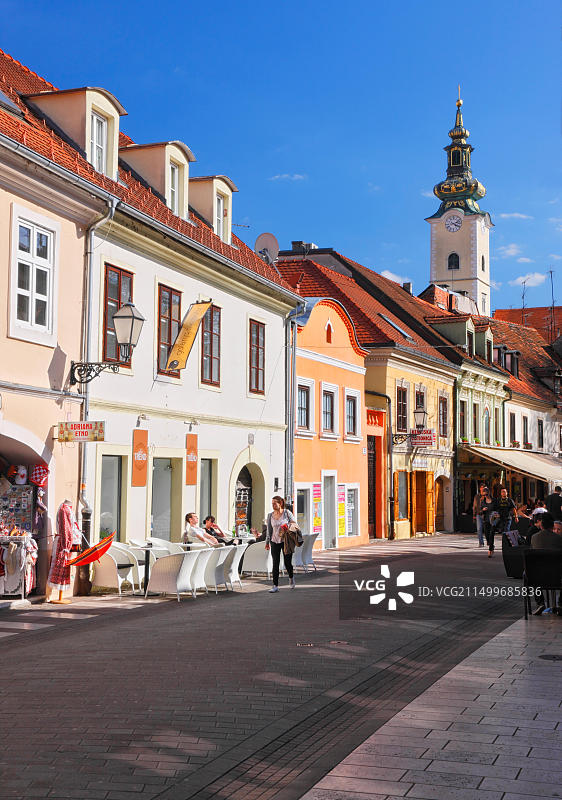 萨格勒布咖啡馆，Tkalciceva街图片素材