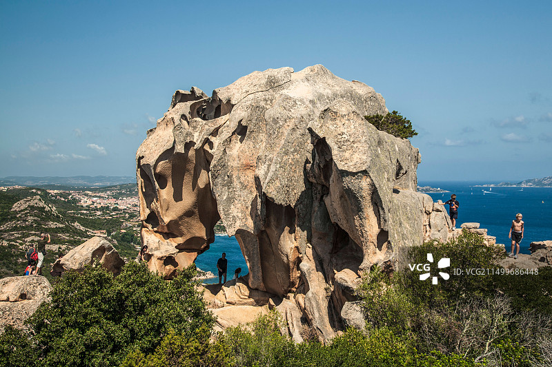 意大利撒丁岛帕劳附近的大象岩图片素材