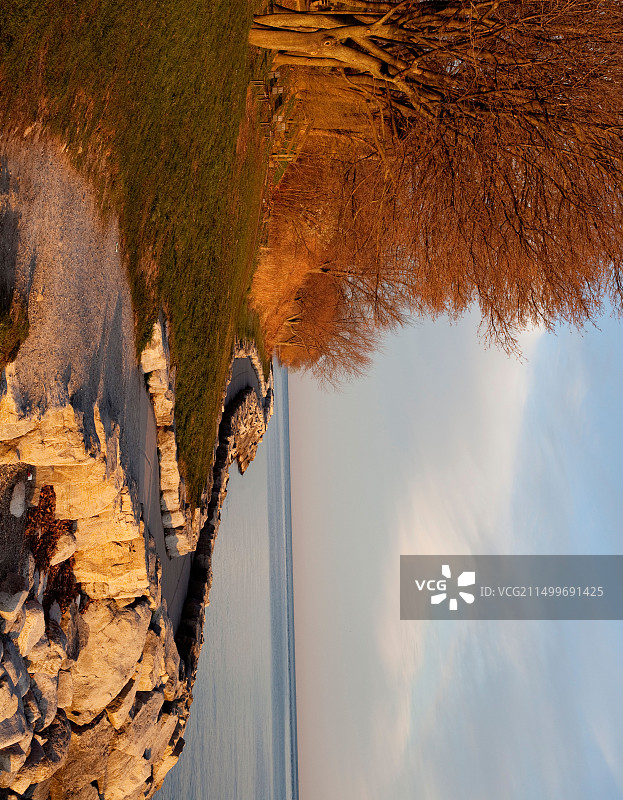 加拿大安大略省滨湖尼亚加拉小镇春季日出风光图片素材