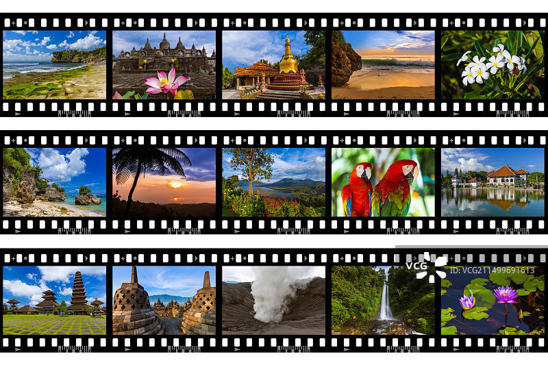 电影胶片框架 - 巴厘岛印度尼西亚旅行图像（我的照片）图片素材