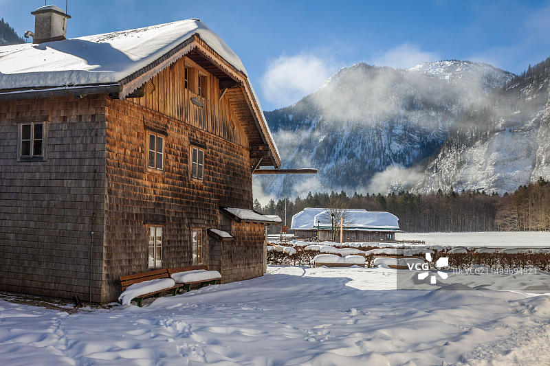 德国巴伐利亚国王湖畔舍瑙风光图片素材