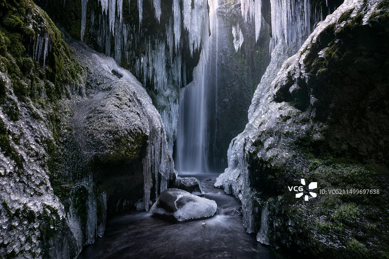地理/旅行，冰岛峡谷图片素材