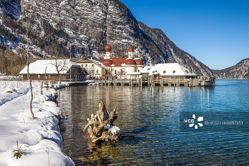 德国巴伐利亚国王湖畔舍瑙风光图片素材