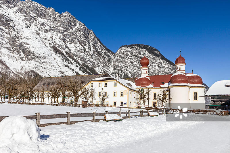 德国巴伐利亚国王湖畔舍瑙风光图片素材