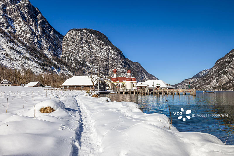 德国巴伐利亚国王湖畔舍瑙风光图片素材