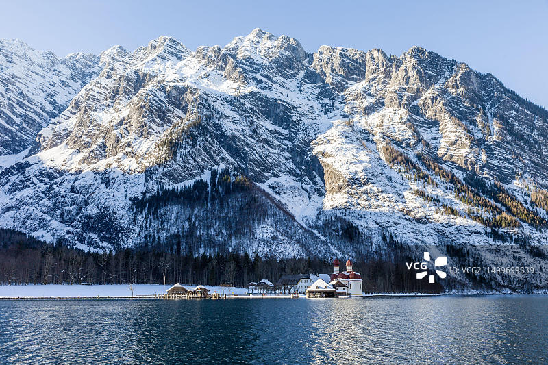 德国巴伐利亚国王湖畔舍瑙风光图片素材