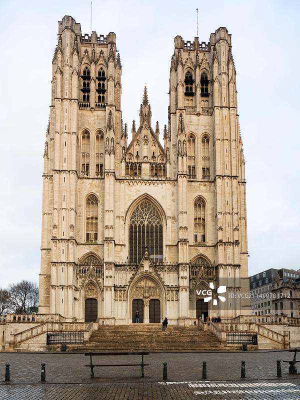 比利时布鲁塞尔圣弥额尔圣古都拉大教堂图片素材