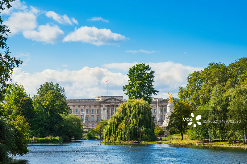 英国伦敦威斯敏斯特白金汉宫景观图片素材