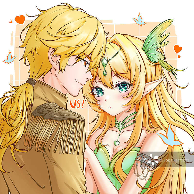 二次元-王子与精灵图片素材