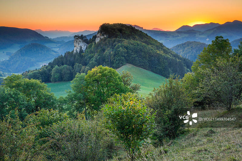瑞士安肯巴伦，巴塞尔乡村风光图片素材