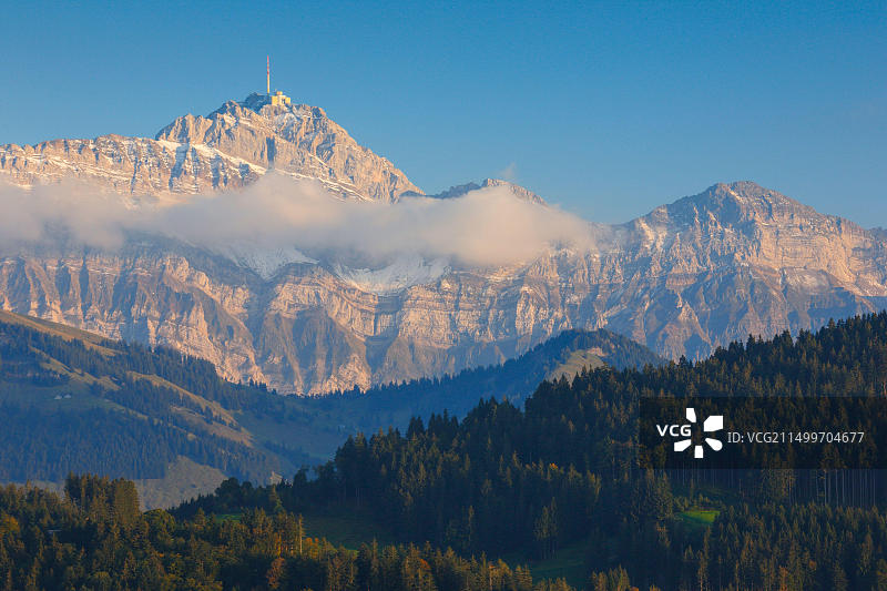 瑞士森蒂斯山地块，阿彭策尔图片素材