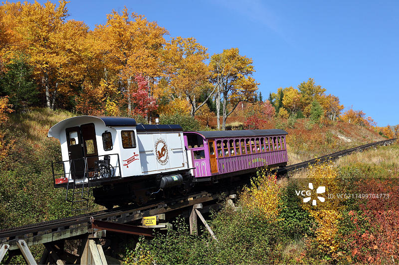 美国新罕布什尔州华盛顿山齿轨铁路图片素材